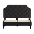 Flash Furniture Brighton Tufted Queen Platform Bed in Black