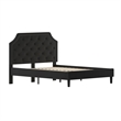 Flash Furniture Brighton Tufted Queen Platform Bed in Black