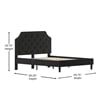 Flash Furniture Brighton Tufted Queen Platform Bed in Black