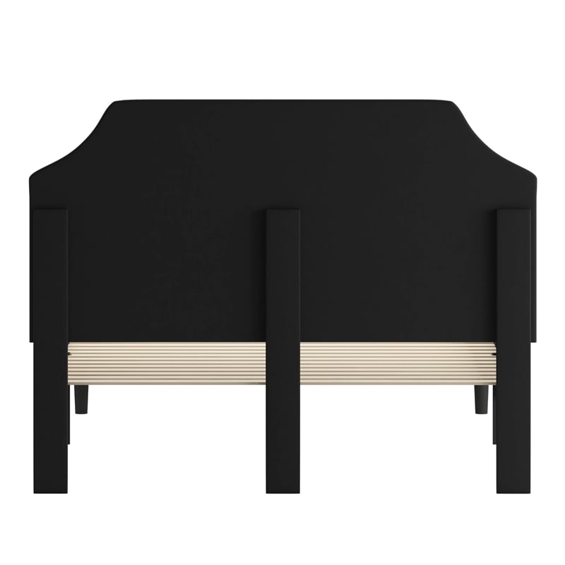 Flash Furniture Brighton Tufted Queen Platform Bed in Black