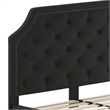 Flash Furniture Brighton Tufted Queen Platform Bed in Black