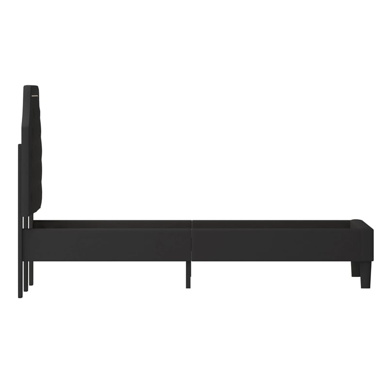 Flash Furniture Brighton Tufted Queen Platform Bed in Black