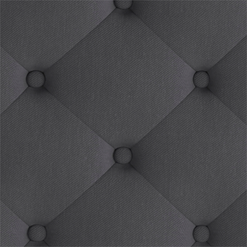 Flash Furniture Brighton Tufted Queen Platform Bed in Dark Gray