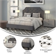 Flash Furniture Brighton Tufted Queen Platform Bed in Dark Gray