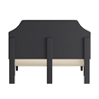 Flash Furniture Brighton Tufted Queen Platform Bed in Dark Gray