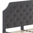Flash Furniture Brighton Tufted Queen Platform Bed in Dark Gray