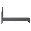 Flash Furniture Brighton Tufted Queen Platform Bed in Dark Gray