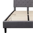 Flash Furniture Brighton Tufted Queen Platform Bed in Light Gray