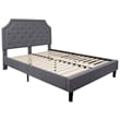 Flash Furniture Brighton Tufted Queen Platform Bed in Light Gray