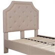 Flash Furniture Brighton Tufted Twin Platform Bed in Beige