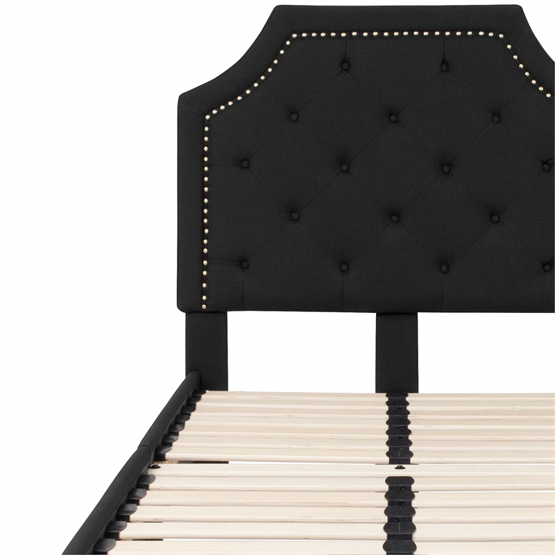 Flash Furniture Brighton Tufted Twin Platform Bed in Black