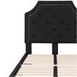 Flash Furniture Brighton Tufted Twin Platform Bed in Black