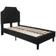 Flash Furniture Brighton Tufted Twin Platform Bed in Black