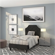 Flash Furniture Brighton Tufted Twin Platform Bed in Black