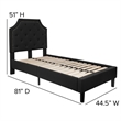 Flash Furniture Brighton Tufted Twin Platform Bed in Black