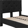 Flash Furniture Brighton Tufted Twin Platform Bed in Black