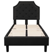 Flash Furniture Brighton Tufted Twin Platform Bed in Black