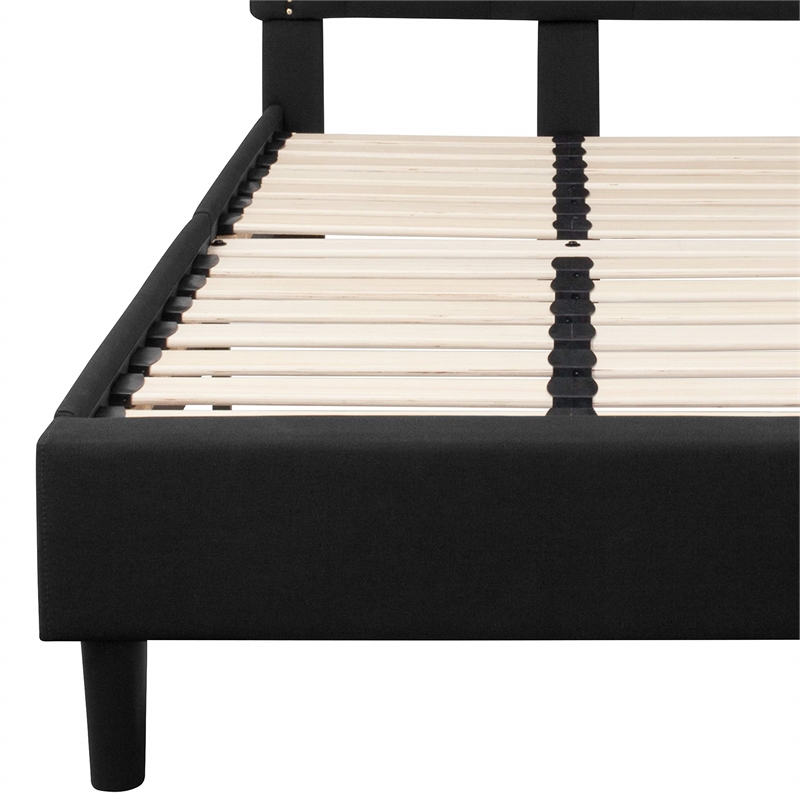 Flash Furniture Brighton Tufted Twin Platform Bed in Black
