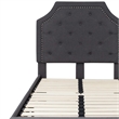 Flash Furniture Brighton Tufted Twin Platform Bed in Dark Gray
