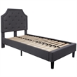 Flash Furniture Brighton Tufted Twin Platform Bed in Dark Gray