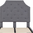 Flash Furniture Brighton Tufted Twin Platform Bed in Light Gray