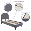 Flash Furniture Brighton Tufted Twin Platform Bed in Light Gray