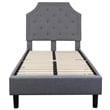 Flash Furniture Brighton Tufted Twin Platform Bed in Light Gray
