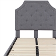 Flash Furniture Brighton Tufted Twin Platform Bed in Light Gray
