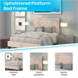 Flash Furniture Roxbury Tufted Full Platform Bed in Beige