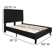 Flash Furniture Roxbury Tufted Full Platform Bed in Black