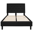 Flash Furniture Roxbury Tufted Full Platform Bed in Black
