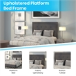 Flash Furniture Roxbury Tufted Full Platform Bed in Dark Gray