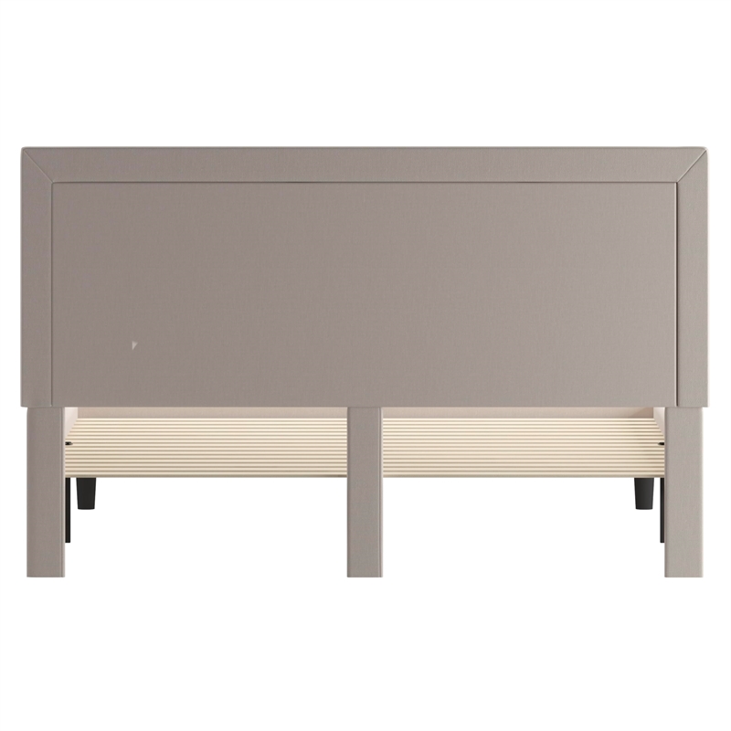 Flash Furniture Roxbury Tufted King Platform Bed in Beige