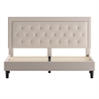 Flash Furniture Roxbury Tufted King Platform Bed in Beige