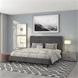 Flash Furniture Roxbury Tufted King Platform Bed in Dark Gray