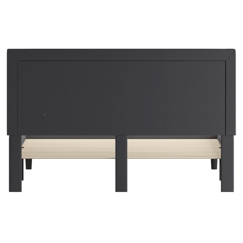 Flash Furniture Roxbury Tufted King Platform Bed in Dark Gray
