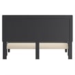 Flash Furniture Roxbury Tufted King Platform Bed in Dark Gray