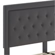 Flash Furniture Roxbury Tufted King Platform Bed in Dark Gray