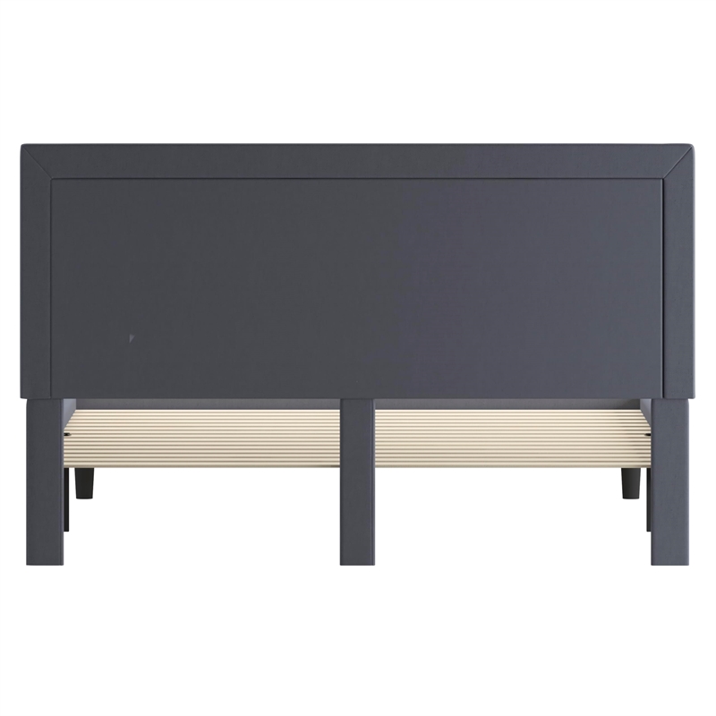 Flash Furniture Roxbury Tufted King Platform Bed in Light Gray