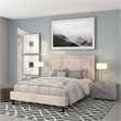 Flash Furniture Roxbury Tufted Queen Platform Bed in Beige