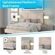 Flash Furniture Roxbury Tufted Queen Platform Bed in Beige