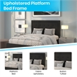 Flash Furniture Roxbury Tufted Queen Platform Bed in Black