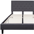 Flash Furniture Roxbury Tufted Queen Panel Platform Bed in Dark Gray
