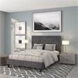 Flash Furniture Roxbury Tufted Queen Panel Platform Bed in Dark Gray