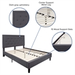 Flash Furniture Roxbury Tufted Queen Panel Platform Bed in Dark Gray