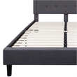 Flash Furniture Roxbury Tufted Queen Panel Platform Bed in Dark Gray