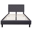 Flash Furniture Roxbury Tufted Queen Panel Platform Bed in Dark Gray