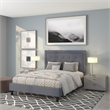 Flash Furniture Roxbury Tufted Queen Platform Bed in Light Gray