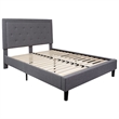Flash Furniture Roxbury Tufted Queen Platform Bed in Light Gray