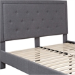 Flash Furniture Roxbury Tufted Queen Platform Bed in Light Gray